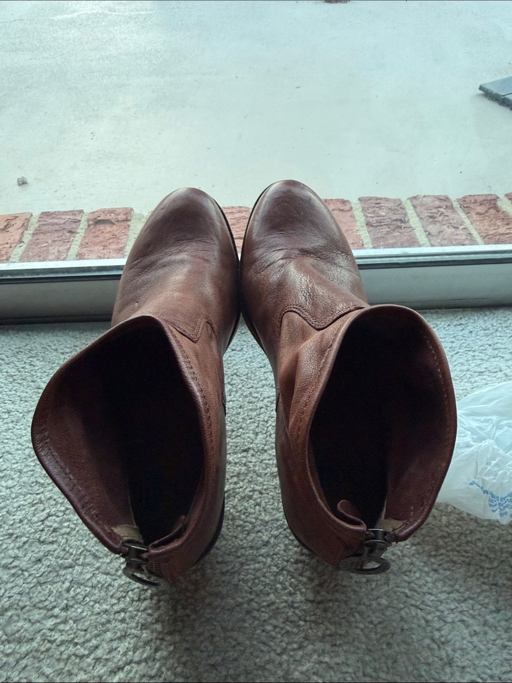 Söfft Brown Leather Back-Zip Ankle Boots / Booties - Women's Size 8M - Picture 7 of 10